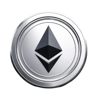 Element vizual plutitor cu moneda Ethereum (ETH)